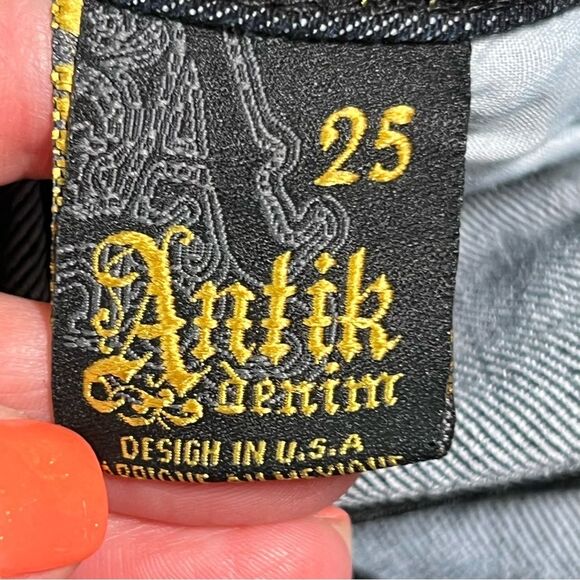 ANTIK Denim straight leg jeans 🖤 NEW 🖤 Y2K 🖤 low rise 🖤 size 25 - Picture 8 of 10